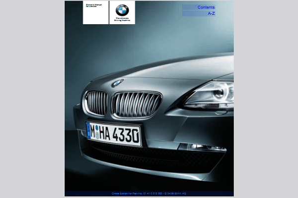 2006 BMW Z4 3.0si Roadster Owners Manual