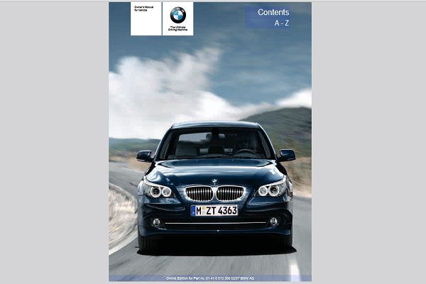 2007 BMW 550I Owners Manual