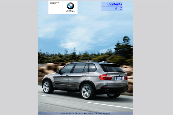 2007 BMW X5 3.0SI Owners Manual