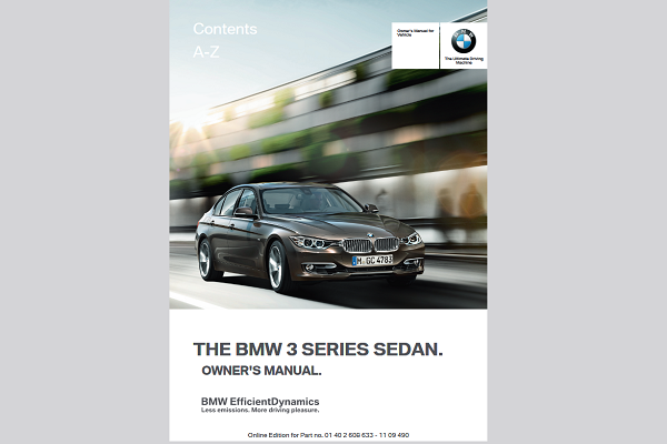 2012 BMW 335I Sedan Owners Manual