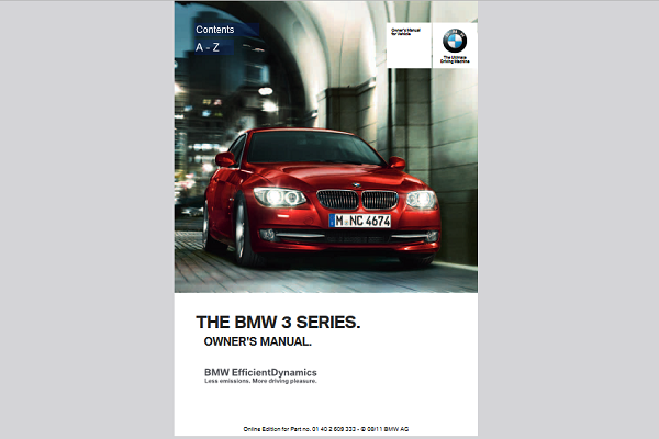 2012 BMW3 Series M3 Сoupe Owners Manual