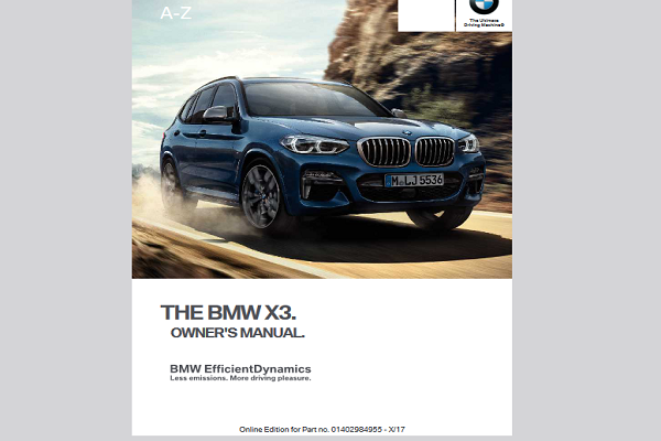 2018 BMW X3 Owners Manual