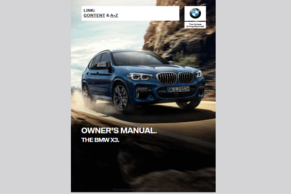 2019 BMW X3 Owners Manual