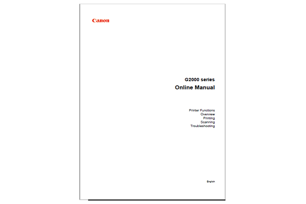 Canon G2000 series Online Manual