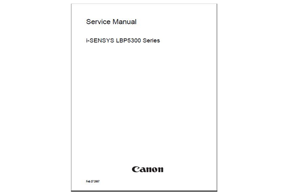 Canon i-SENSYS LBP5300 Series Service Manual