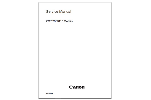 Canon IR2020-2016 Series Service Manual