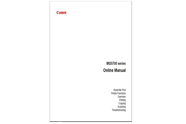 Canon MG5700 Online Manual