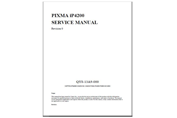 Canon PIXMA iP4200 Service Manual