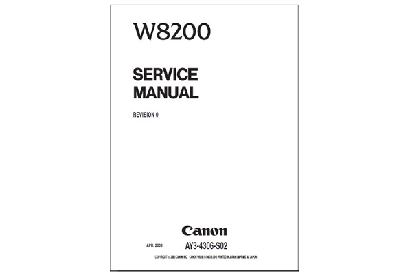 Canon W8200 Service Manual