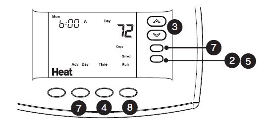 PROGRAMMING White Rodgers White Blue Easy Reader 1F95EZ-0671