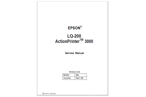 Epson LQ-200 Service Manual