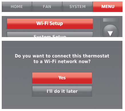 Honeywell connecting to wifi network
