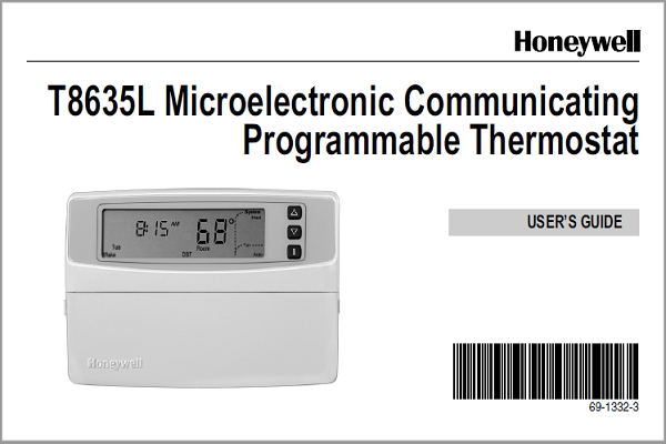 Honeywell T8635L Manual