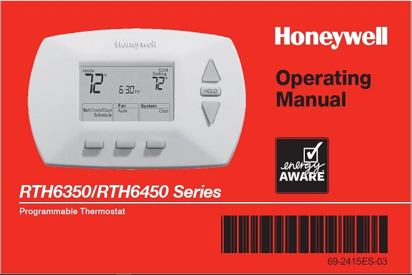 Honeywell lRTH6350-RTH6450 Series Operating Manual