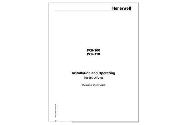Honeywell PCR-100, PCR-110 Installation Manual