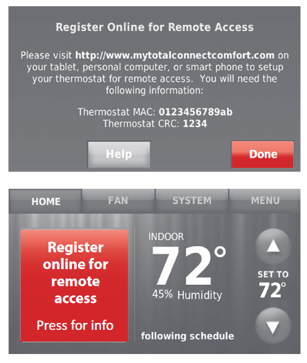 Honeywell Register Online