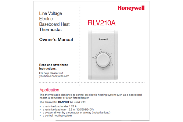 Honeywell RLV210A Owner Manual