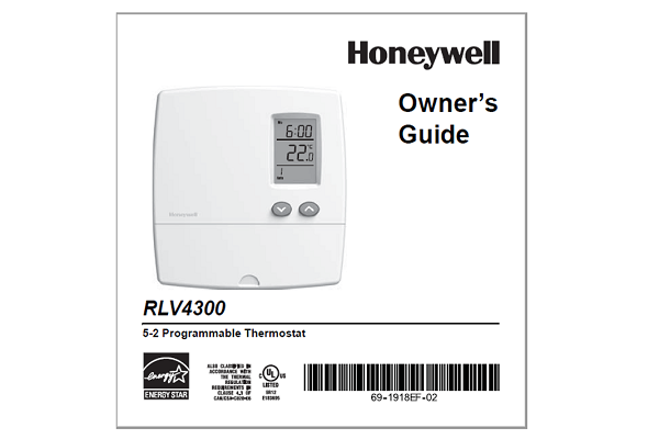 Honeywell RLV4300 Thermostat Manual