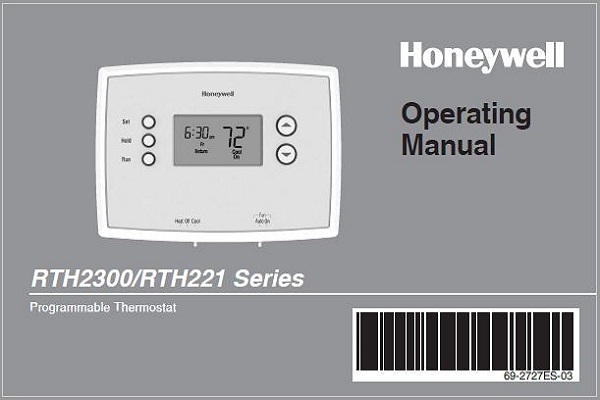 Honeywell RTH2300/RTH221 Series Operating Manual