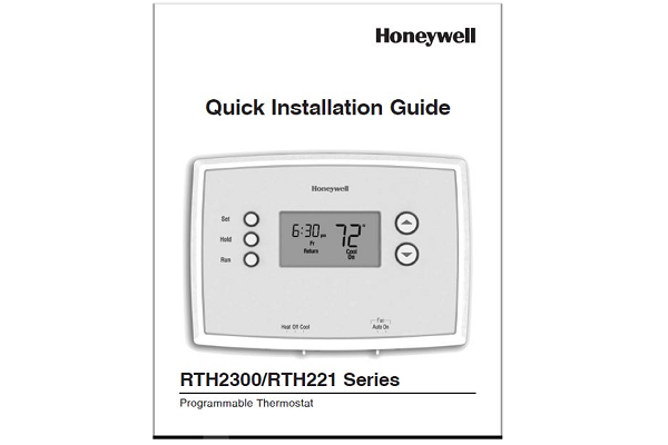 Honeywell RTH2300B1038 Quick Installation Guide