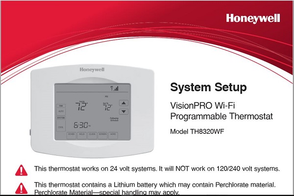 Honeywell TH8320WF User Manual