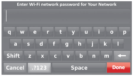 Honeywell wifi setting