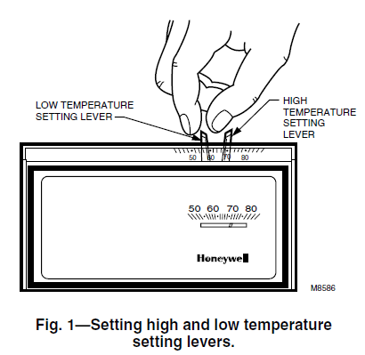 Setting the Honeywell T8190A Temperature 