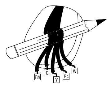 Wrap the wires around a pencil Before Honeywell RTH230B Installation