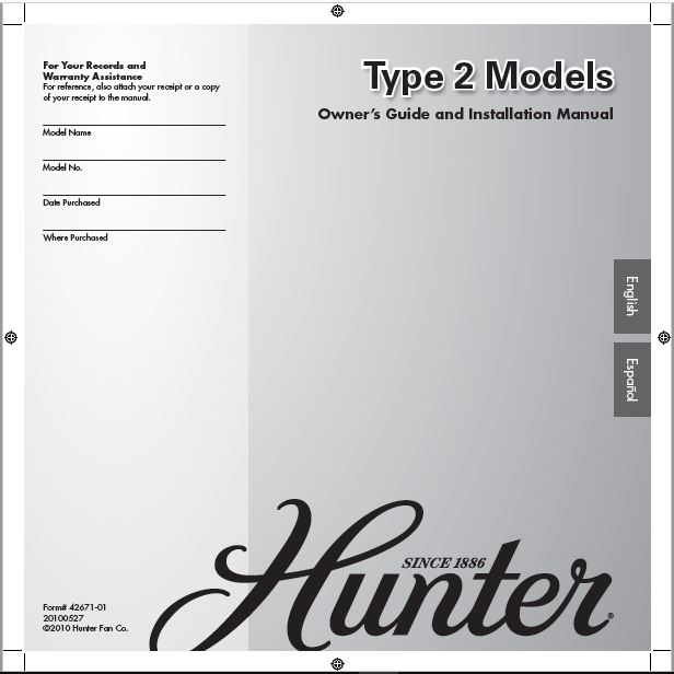 Hunter 21362 46 Stonington User Manu