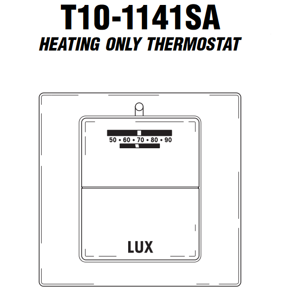 LUX T10-1141SA Thermostat Manual