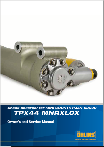 Ohlins TPX44 MNRXL0X Manual