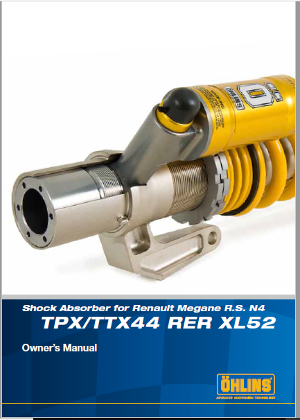 Ohlins TPXTTX44 RER XL52 Manual