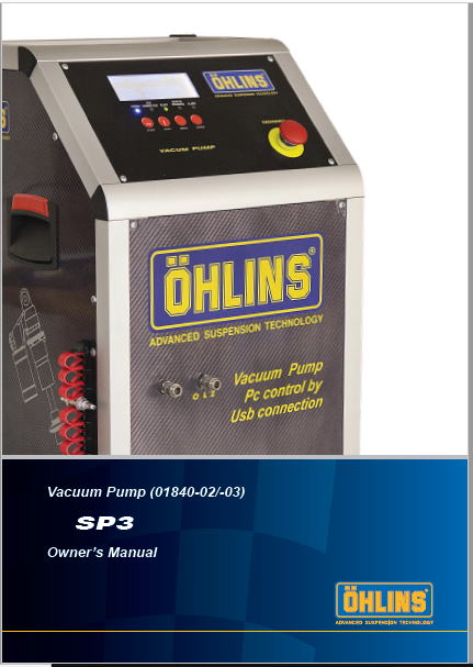 Ohlins Vacuum Pump SP3 Manual PDF