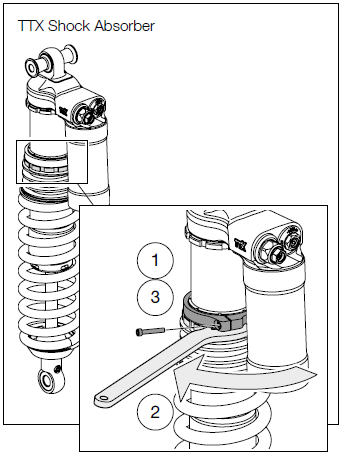 Set the Spring Preload TTX Shock Absorber