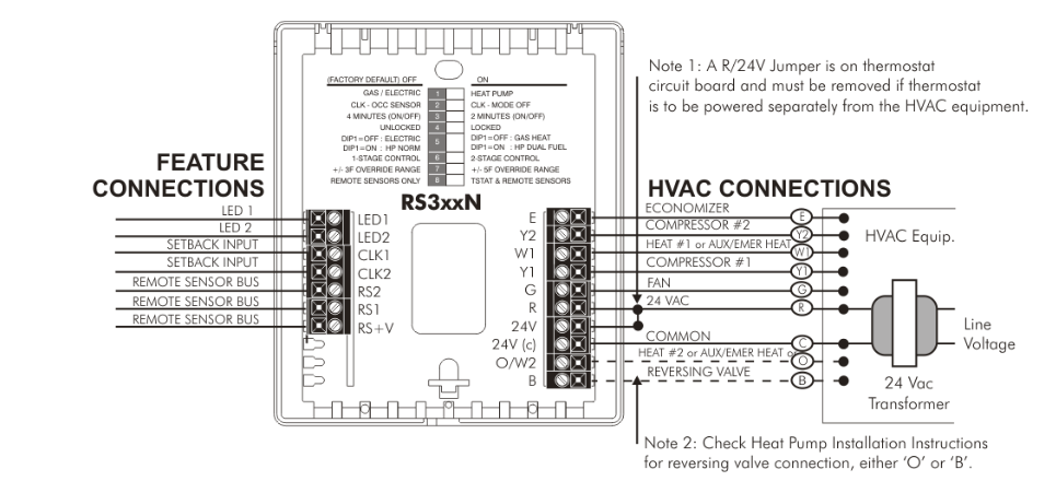 Robertshaw RS300N Non Programmable Thermostat Product Specifications Guide Manual