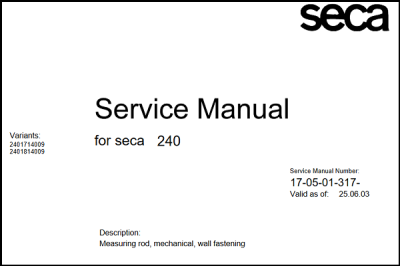 Seca Conversion Table Doc Seca Stadiometer-Seca Manuals - ManualsBooks
